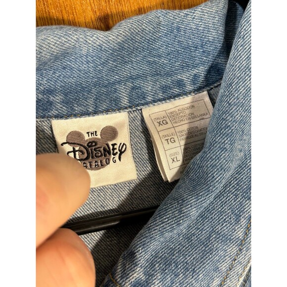 Vintage‎ Mickey Mouse American Flag Disney Catalog Denim Jacket Mens XL - Picture 5 of 9
